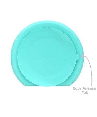 RaZbaby Silicone Suction Baby Plate & Spoon Set | Built-in Place-Mat for Babies | Perfect for Self-Feeding & Led Weaning | Aqua - Buy Online on GoSupps.com