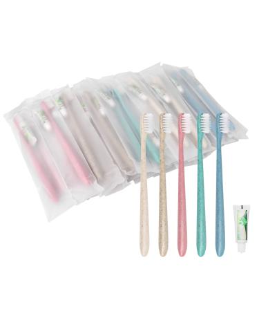 Disposable Toothbrush Delicate Toothbrushes Bulk Toothbrush in Bulk Individually Packaged Bulk Toothbrush and Toothpaste Sets Are Suitable for Use at Hotel Home Travel Camping(100 Pieces)