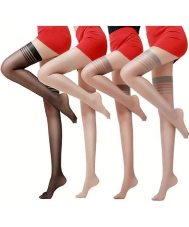 Elegant Gray Large Size Jier Ladies Keeper Stockings | Holy Mesh Pantyhose & Knee Socks - International Shipping Available - Buy Online on GoSupps.com