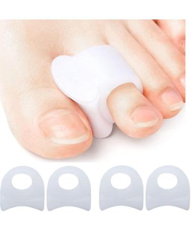 4-Pack White Gel Toe Separators & Stretchers | Comfortable Silicone Protectors for Overlapping & Hammer Toes - Buy Online on GoSupps.com