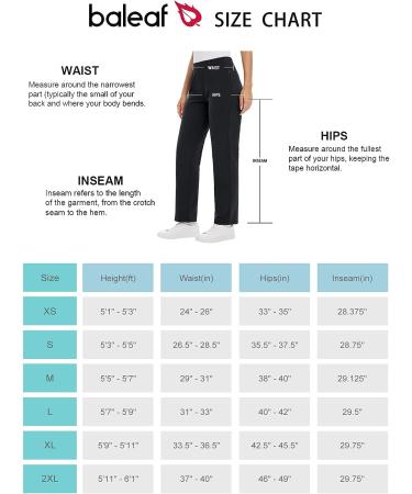 BALEAF Women's Fleece Lined Straight Leg Sweatpants with Zipper Pockets - Black Large - Buy Online on GoSupps.com