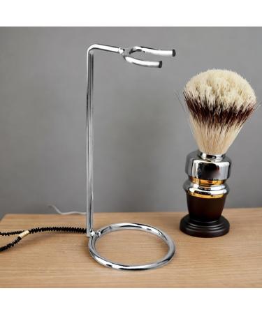 Folpus Shaving Stand for Razor Planes | Travel Shaving Rack & Gift Storage | Silver Razor Accessories & Brush Holder - Buy Online on GoSupps.com