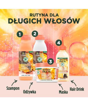 Garnier Fructis Hair Food Pineapple Shampoo for long matte hair 350 ml - Buy Online on GoSupps.com