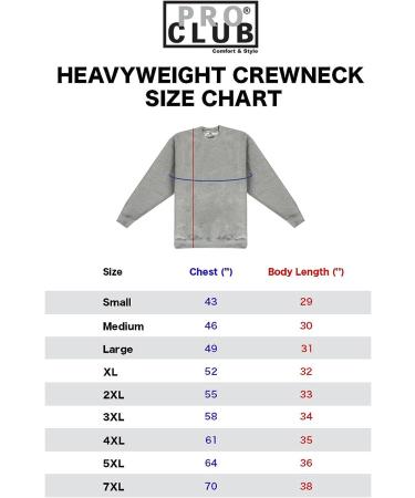 Pro Club Men's Heavyweight 13oz Crew Neck Fleece Pullover Sweatshirt - Black Medium - Buy Online on GoSupps.com