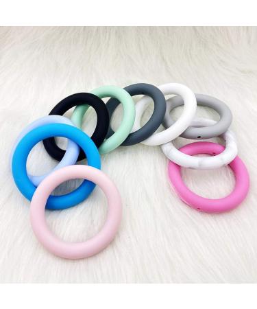 Yuanshenortey 5Pcs 65mm Silicone Teething Toys - DIY Baby Chewable Nursing Shower Gifts | International Shipping Available - Buy Online on GoSupps.com
