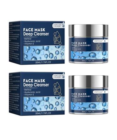 Nettoyant Visage For Homme - Soin Doux Un Nettoyage En Profondeur Contr le Du S bum Une Hydratation Et Raffermissement Hydratant Rafra chissant(2PCS)