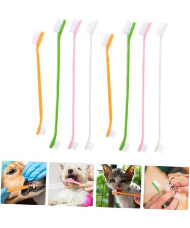 BESPORTBLE 8pcs Double Head Dog Toothbrush Pet Oral Pet Toothpaste Handheld Pets Toothbrush Pet Toothbrush Pp 1 count (Pack of 1) As Shown - Buy Online on GoSupps.com