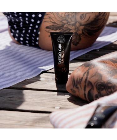 Makra Tattoo Care SPF 30+ Sunscreen Ointment for Tattoo Protection - UVA/UVB Defense - Moisturizes, Prevents Fading, Enhances Colors - Water Resistant - 1.35 oz - Buy Online on GoSupps.com