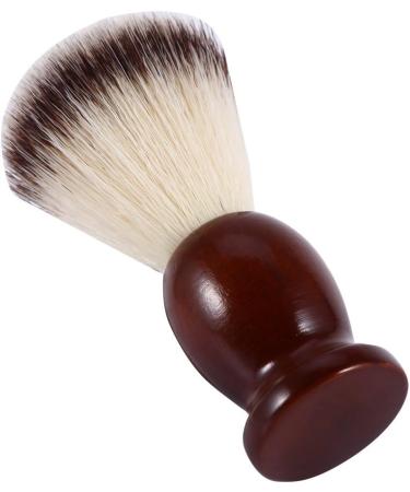 Professional Shaving Brush for Men | Wooden Handle & Nylon Hair | Ideal for Beard & Facial Cleansing | Perfect Hairdressing Tool for Home & Salon - Buy Online on GoSupps.com