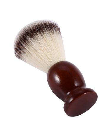 Professional Male Beard Shaving Brush - Nylon Hair & Wooden Handle Barber Tool for Facial Cleansing - International Shipping Available - Buy Online on GoSupps.com