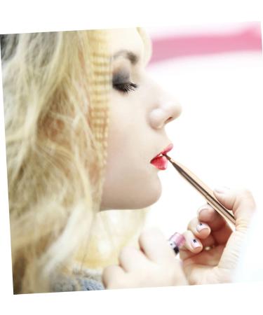 minkissy Double Ended Lipstick Brush Lip Makeup Beauty Tool Portable Lip Brush Travel Size Lipstick Brush Cosmetology Kit Cosmetics Brush Miss Lip Balm Artificial Fiber Double Head 12x1x1cm Golden - Buy Online on GoSupps.com