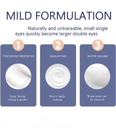  homomdy Fixing cream for double eyelids styling cream for double eyelids defining cream for eyelids Bigeyes Lifting long-lasting double eyelid cream for a natural look (8 pcs) - Buy Online on GoSupps.com