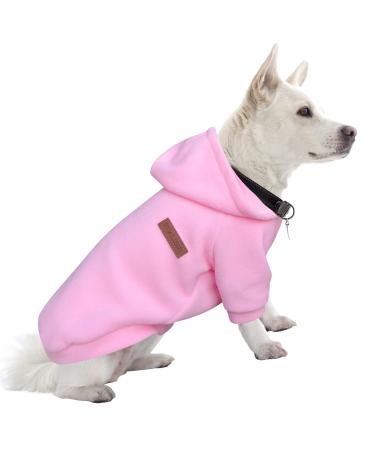 Hualisiji dogs hoodie dogs sweatshirt fleece sweater dog chihuahua sweater warm and light with a soft texture easy to wear and light colors (XXL pink) xxl pink
