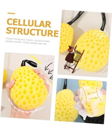 2pcs Honeycomb Bath Ball Sponges | Versatile Shower Sponges for Women & Men | Ideal for Bathing & Baby Care - Buy Online on GoSupps.com