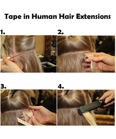 16" Tape in Hair Extensions Human Hair Thick #1B Natural Black (60g) - Buy Online on GoSupps.com