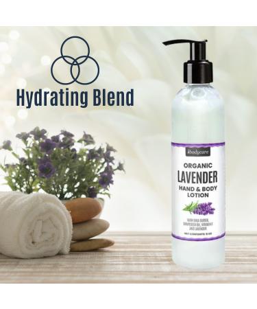 Organic Lavender Lotion for Hands Face & Body - Paraben Free Shea Butter & Vitamin E - Natural Skin Care for Adults Kids & Babies - 8 oz - Buy Online on GoSupps.com