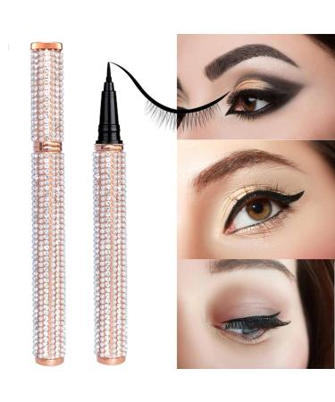 2-in-1 Eyelash Glue Pen & Liquid Eyeliner - Self-adhesive, No Glue or Magnetic, Diamond Bling Glitter, Twin-Black Brown - Buy Online on GoSupps.com