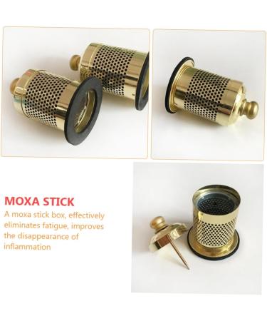 Lurrose Moxibustion Box - Moxa Burner for Household Use | Air Purified Moxa Sticks Holder | Heal with Copper & Golden Rod Holder (8x5.7cm) - Buy Online on GoSupps.com