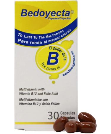 Bedoyecta Multivitamin Capsules with B12 and Folic Acid - 60 ct - Buy Online on GoSupps.com