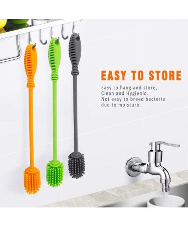 31cm Baby Bottle Cleaning Brush - Silicone Cleaner for Hydro Flask, Sports Bottles - Green (Qty 1) - Buy Online on GoSupps.com