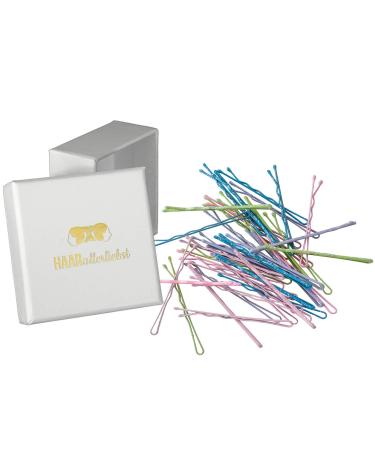 Hair -like hair clips (40 pieces | colorful with glitter | 48mm) including box for storage (box color: white) 48mm Slhish color: white - Buy Online on GoSupps.com