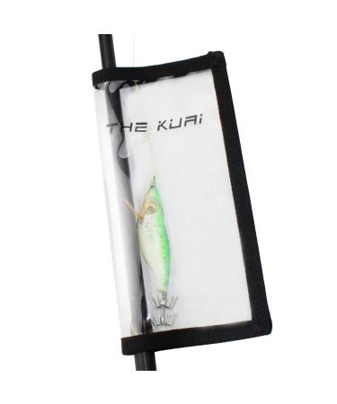 Thekuai Fishing Lures Cover, 5 Piece Lure Wraps,Boat Carpeting, Fishing Hook Covers,Durable & Clear PVC, Keeps Children, Pets and Fishermen Safe from Sharp Hooks!( 8" L x 8" W )