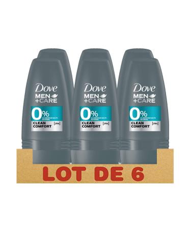 DOVE MEN + CARE Dove Men + Care Men's Deodorant Ball Clean Comfort Anti-Perspirant Protection 48 Hours (Pack of 6 x 50 ml)