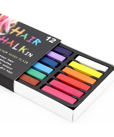 12 Colors MKNZOME Hair Chalk Set for Kids and Adults - Temporary Hair Coloring for Halloween, Christmas, Birthday Party - Girls Ages 8-12 - Buy Online on GoSupps.com