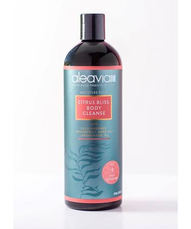 Aleavia Citrus Bliss Body Cleanse   Organic & All-Natural Prebiotic Body Wash  Scented with Pure Essential Oils   Nourish Your Skin Microbiome   16 Oz.