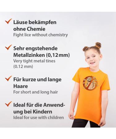 Original 3-in-1 Metal Lice Comb - Lausinator Extra Fine Nit Comb for Children & Adults | International Shipping Available - Buy Online on GoSupps.com