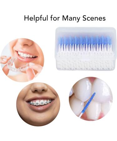 Premium Tooth Cleaning Set - Dental Floss Toothpicks & Interdental Brushes for Gum Protection - 160 Pieces (Blue) - International Shipping Available - Buy Online on GoSupps.com