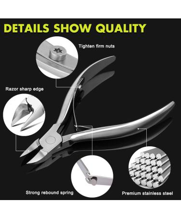 BEZOX Portable Nail Clipper - Surgical Stainless Steel Toenail Clippers for Thick Nails - Buy Online on GoSupps.com