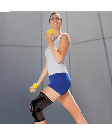 JIUFENTIAN Copper Knee Support - Compression Knee Brace for Arthritis Pain Relief & Injury Recovery - XL Tan - Buy Online on GoSupps.com