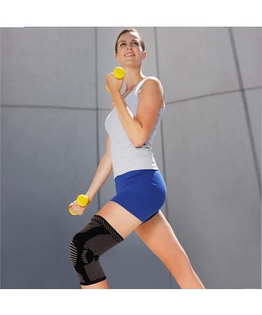 Copper Knee Brace for Arthritis Support & Pain Relief - Compression Sleeve for Sports & Workout - Size M Tan - Buy Online on GoSupps.com