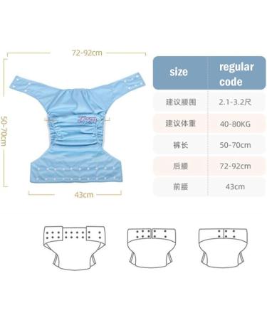 Buy 2 Set Reusable Adult Cloth Diapers for Incontinence Light Blue (72-92 cm) Comfortable & Eco-Friendly Outdoor Solution - Buy Online on GoSupps.com