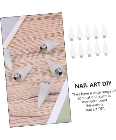 DOITOOL 20 Pcs Manicure Point Drill Pen Diy Wax Replacement Nails Drill Picking Pen Head Pedicure Sponge Scrubber Nail Tools Nail Art Pencil Head White Double Head Nail Drill Acrylic - Buy Online on GoSupps.com