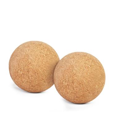 Yoga studio unbranded cork massage balls double pack trigger point therapy hall cork ball scooter for muscle tension relief of the deep tissue (5 cm) 5cm