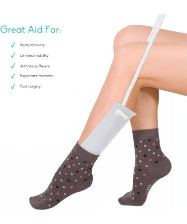 TNBUENO Sock Aid Device with Foam Handles - Compression Stocking Helper for Pregnant Women, Seniors, and Elderly - Buy Online on GoSupps.com