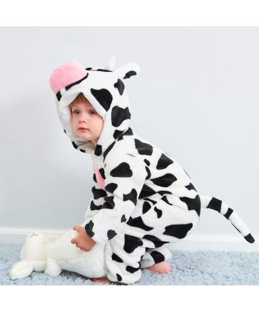 COOKY.D Unisex Winter Hooded Romper Jumpsuit | 2-36 Months | Cow Design - Buy Online on GoSupps.com
