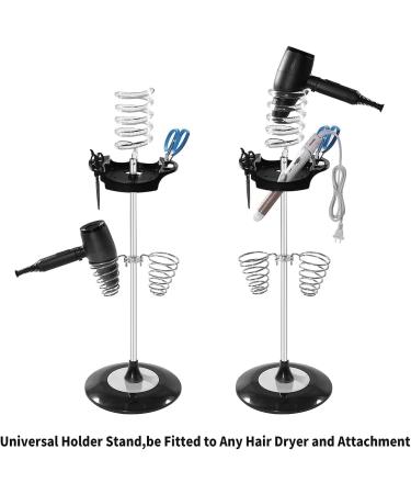 Hair Dryer Stand - Twisty Style Acrylic Holder for Hair Styling Tools | Heavy Base & Tray for Curling & Straightening | Crystal Design - Buy Online on GoSupps.com