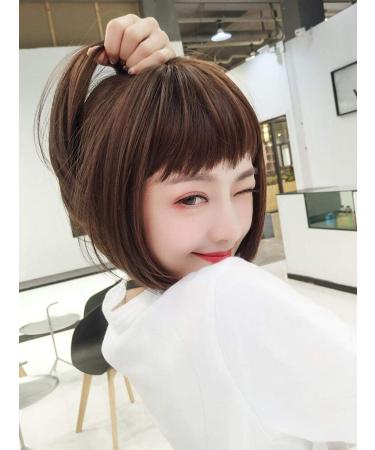BGHJUE Women's Short Hair Wig - Natural Fashion Wave for Round Faces | Full Headgear for Young Girls - Buy Online on GoSupps.com