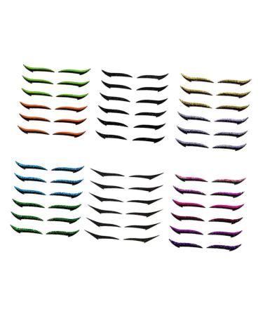 VINTORKY 6pcs Eyeliner Adhesive Eye Line Strip Eye Shadow Sticker Stickers Double Eyelid Tape Plastic