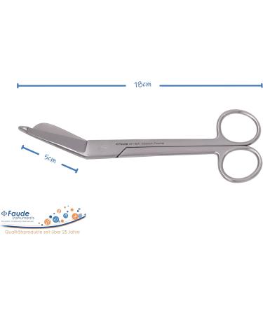 High-Quality Faude Bandage Scissors - Lister Design Stainless Steel 18cm for Bandages & Plasters - International Shipping Available - Buy Online on GoSupps.com