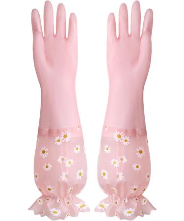 Household Cleaning Gloves | Dishwashing PVC Gloves for Cleaning Non Latex Reusable Household Gloves Fit Your Hands Well Great Kitchen Tools Pink - Buy Online on GoSupps.com