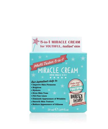 Dirty Works Miracle Cream Multi-tasker 8-in-1 Face & Neck Cream 1.69 Fl Oz