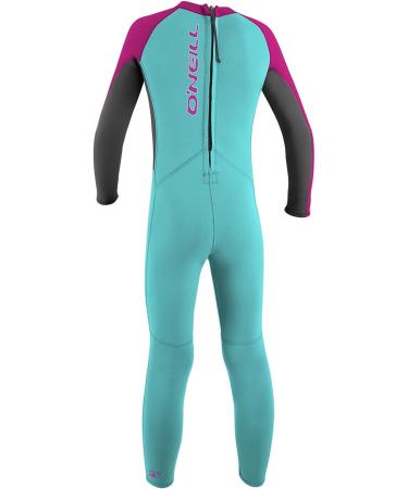 O'Neill Toddler Reactor-2 2mm Full Wetsuit - Light Aqua/Graphite/Berry - Buy Online on GoSupps.com