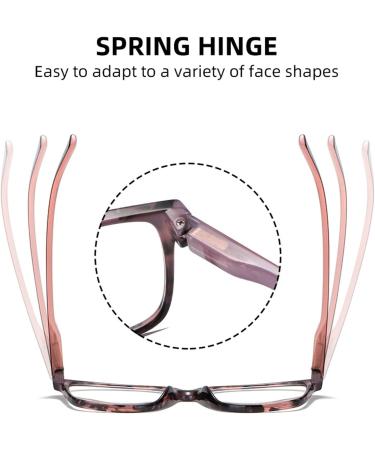 Shop Edgun Blue Light Blocking Reading Glasses for Men & Women | White Bean Flower Frame +2.5 | Anti-Eye Strain Spring Hinges - Buy Online on GoSupps.com