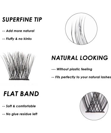 Lanciley Individual Lashes 72 Clusters | DIY Eyelash Extensions C/D Curl | Natural Soft & Reusable | Easy to Use | 10/12/14/15/16mm - L28 - Buy Online on GoSupps.com