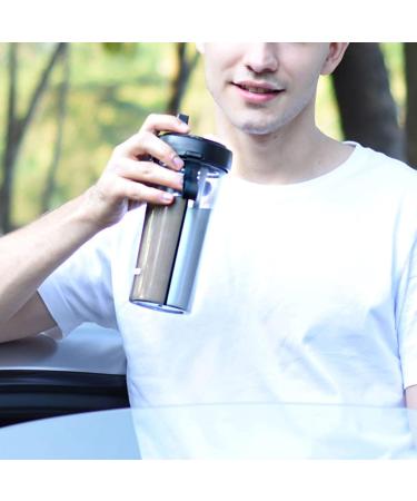420/600ml Water Bottle with Straw Portable Dual Straw Separate Drink Water Beverage Bottle Couples Gift Green 420ml 420ml Green - Buy Online on GoSupps.com