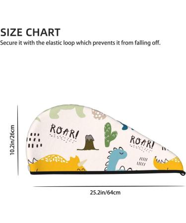 Buy Childish Dinosaur Microfiber Hair Towel - Soft Super Absorbent Coral Velvet for Long Curly & Thick Hair | Quick Dry Hair Wrap for Women - Buy Online on GoSupps.com